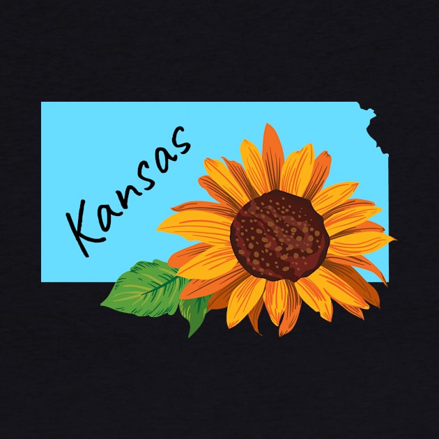 Kansas Sunflower State Flower by SunburstGeo